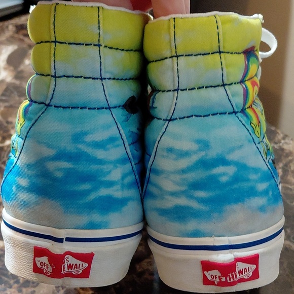 Vans Sk8 Hi Spongebob Imaginaaation Rainbow Mens 9.5 & Womens 11 High Top Shoes - Picture 7 of 13
